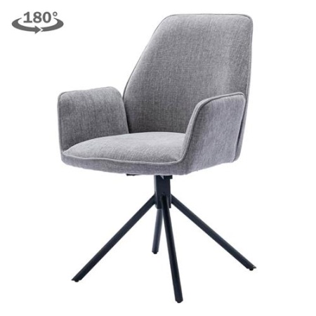 SCAUN AMARO - METAL / MATERIAL - NEGRU / GRI - 64.5(L) X 88.5(H) X 60(L)