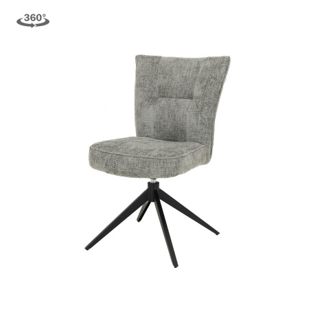 SCAUN BARDI - STOFA HAGA 09 ARGINTIU (PIVOTANT) - 48(L) x 64.5(l) x 92(h)