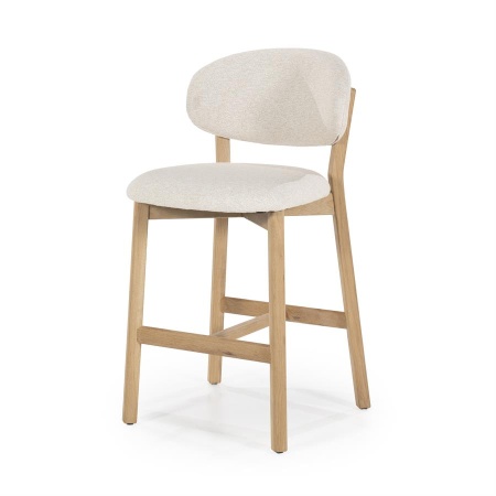 SCAUN DE BAR MIKKY MOON - TESATURA SI STEJAR - BEJ - 53(L) x 57.5(l) x 97.5(h) cm