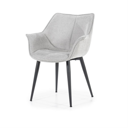 SCAUN SANDY - METAL / LEMN / TESATURA 100% POLIESTER - ALB MURDAR - 67(L) x 83(h) x 64.5(l)