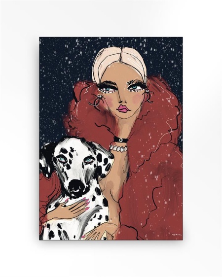 TABLOU - DOGGY MEDIUM PUNCTAT - 110 X 145 (CM)