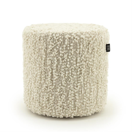 TABURET VISTA MIC - 50% POLIESTER / 50% BUMBAC - ALB MURDAR - Ø40 x 40(h)