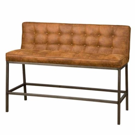 BANCA VASCO BAR 130 AMAZON - METAL / MATERIAL - NEGRU / CONIAC - 58(L) X 100(H) X 130(L)