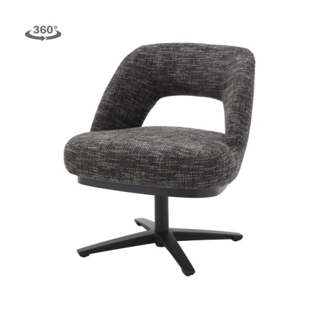 CALDES LOUNGE - STOFA TED 17 ALBASTRU-GRI (PIVOTANT) - 70(L) x 66(l) x 83.5(h)