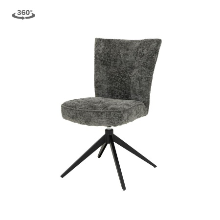 SCAUN BARDI - STOFA HAGA 16 NEGRU (PIVOTANT) - 48(L) x 64.5(l) x 92(h)
