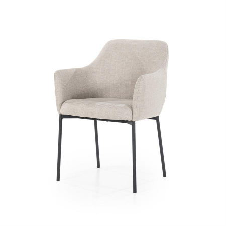 SCAUN PAUL - METAL / LEMN / TESATURA 100% POLIESTER - GRI DESCHIS - 58(L) x 82(h) x 60(l)