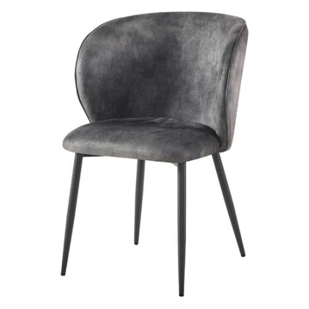 SCAUN PERANO - METAL / MATERIAL - NEGRU / VERDE INCHIS - 61(L) X 83(H) X 59.5(L)