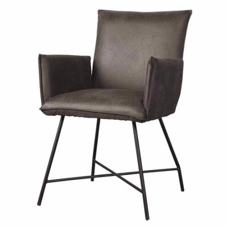 SCAUN TROFA AMAZON - METAL / MATERIAL - NEGRU / GRI - 64(L) X 80(H) X 59(L)