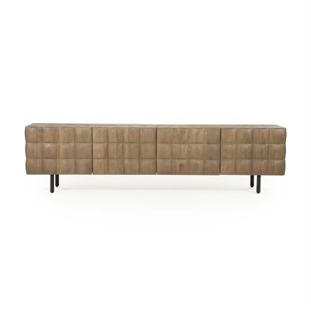 COMODA TV FELIX - LEMN DE MANGO SI FIER - MARO - 214(L) x 41.5(l) x 54(h) cm