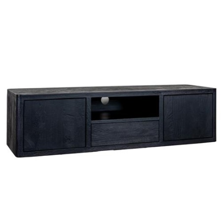 COMODA TV TAVIANO - LEMN DE MANGO / METAL - NEGRU - 150(L) X 40(H) X 45(L) CM