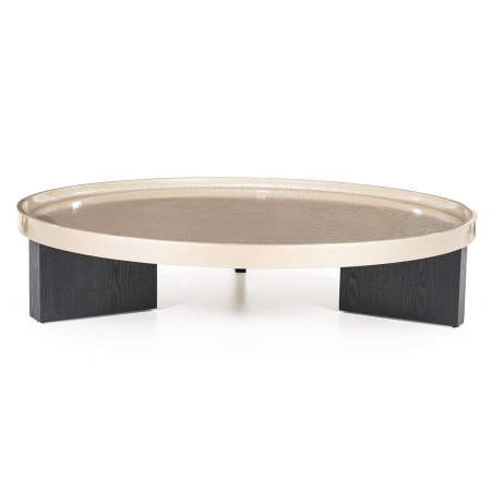 MASA DE CAFEA MAYSON - MDF / STEJAR FIN - BEJ / NEGRU - Ø120 x 25(h)
