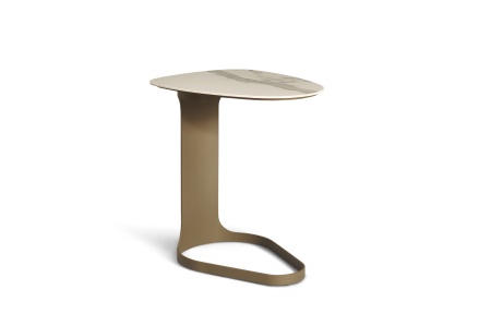 MASA LATERALA POLO - METAL / CUART - BRONZ / ALB MULTICOLOR - 40(L) x 53(h) x 50(l)