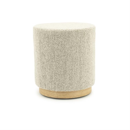 POUF AVAH MIC MANTZ - TESATURA SI FURNIR DIN LEMN DE PIN - TAUPE - 41(L) x 41(l) x 44(h) cm