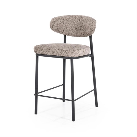 SCAUN DE BAR JARI - METAL ȘI ȚESĂTURĂ - TAUPE - 50(L) x 52.5(l) x 92(h)