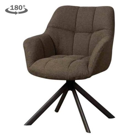 SCAUN PIVOTANT ALBA ALPIN - METAL / MATERIAL - NEGRU / MARO - 67(L) X 86(H) X 66(L)