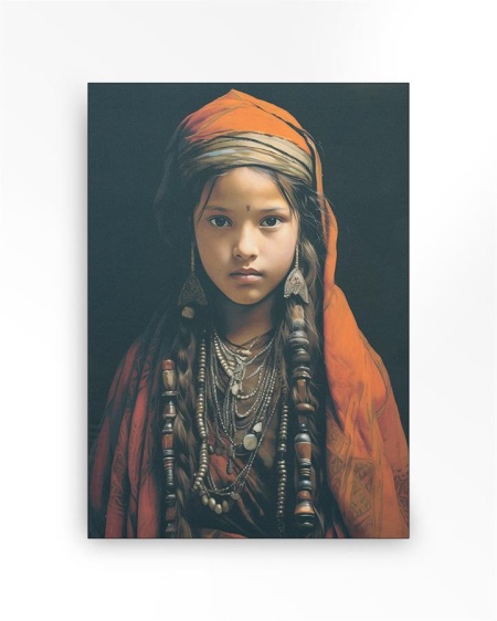 TABLOU - FATA TRADITIONALA MEDIE - 110 X 145 (CM)