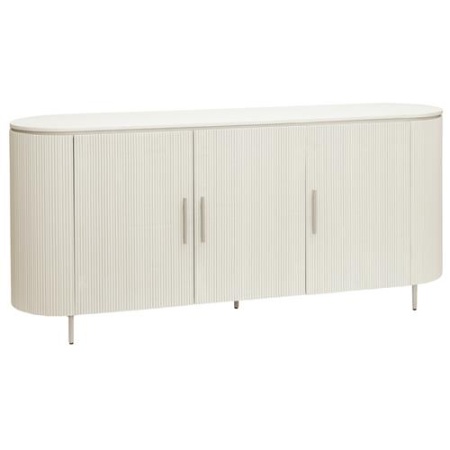 COMODA CORBETTA - LEMN / METAL - ALB MURDAR - 180(L) x 80(h) x 45(l)