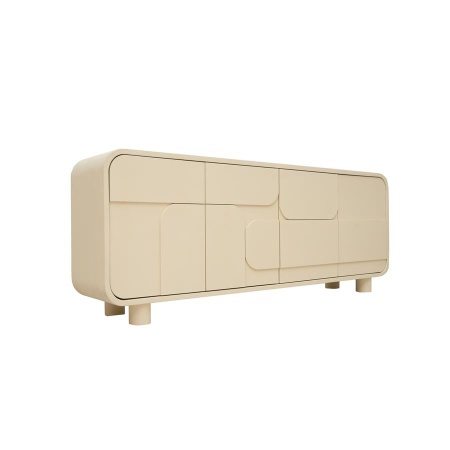 COMODA TV ALVIANO - CREM - LEMN - 210(L) x 40(l) x 80(h)
