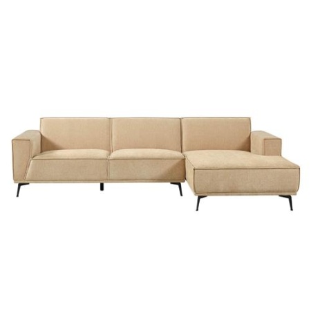 LEEDS 2 5-AL + CHAISE R - CITY 120 BEJ - 280(L) x 156(l) x 81(h)