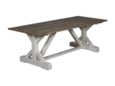 MASA DE DINING PALERMO - LEMN DE PIN RECICLAT - ALB / NATURAL - 240(L) X 78(H) X 100(L) CM