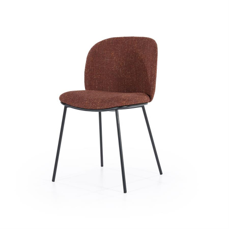 SCAUN CLYPSO - POLIESTER / FIER - TERACOTA - 42.5(L) x 80(h) x 44(l)
