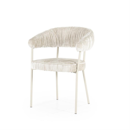 SCAUN LIZZY FEMME - TESATURA / METAL - CREM - 59(L) x 79(h) x 60.5(l)