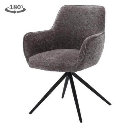 SCAUN PIVOTANT FONDO - METAL / MATERIAL - NEGRU / GRI - 62(L) X 85(H) X 63(L)