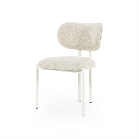 SCAUN ZIUA - METAL ȘI ȚESĂTURĂ - TAUPE - 50.5(L) x 57(l) x 79(h)