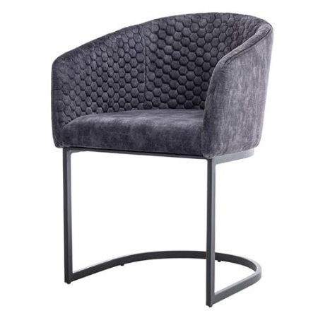 SCAUN PELLARO ADORE - METAL / MATERIAL - NEGRU / GRI - 56(L) X 79(H) X 57.5(L)