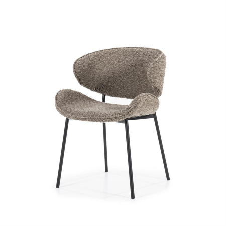 SCAUN TESS SPARK - METAL / LEMN / TESATURA - BEJ - 53(L) x 79(h) x 59(l)