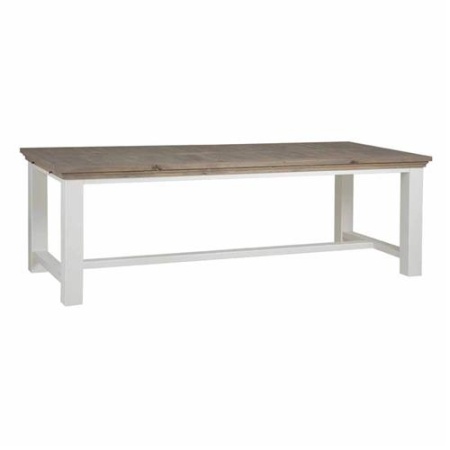 MASA DE DINING PARMA - FURNIR DE STEJAR NATURAL PERIAT - ALB / NATURAL - 200(L) X 78(H) X 100(L) CM