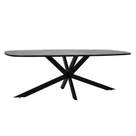 MASA DE DINING SILVI - LEMN DE MANGO / METAL - NEGRU - 180(L) X 78(H) X 100(L) CM