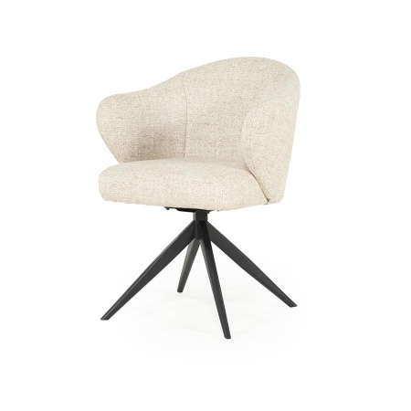 SCAUN CONNOR DONNA - TESATURA SI METAL - BEJ - 61.5(L) x 60(l) x 81.5(h) cm