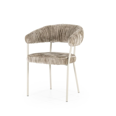 SCAUN LIZZY FEMME - TESATURA / METAL - BEJ - 59(L) x 79(h) x 60.5(l)