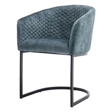SCAUN PELLARO ADORE - METAL / MATERIAL - NEGRU / ALBASTRU - 56(L) X 79(H) X 57.5(L)