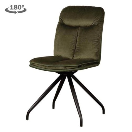 SCAUN PIVOTANT ROTA - METAL / MATERIAL - NEGRU / VERDE - 69(L) X 90(H) X 48(L)