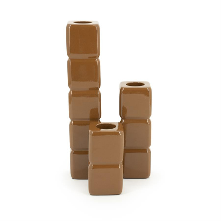 SUPORT PENTRU LUMANARI CUBE - ALUMINIU - MARO - 6.6(L) x 13.2/19.8/33(h) x 6.6(l)