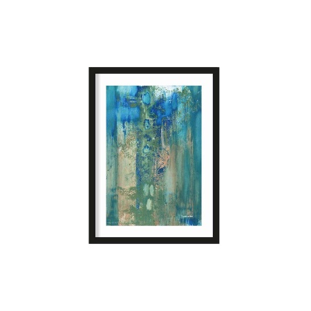 TABLOU - ABSTRACT ALBASTRU VERDE - 30 X 40 (CM)