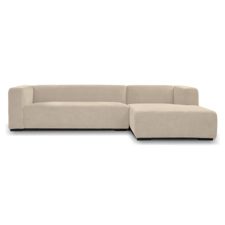 GLASGOW 2 5-AL + CHAISE R - ENJOY 100 CREAM - 311(L) x 164(l) x 71(h)