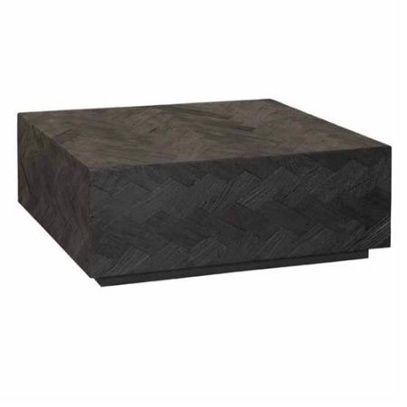 MASA DE CAFEA ZIANO - FURNIR DE STEJAR - NEGRU - 100(L) X 40(H) X 100(L) CM