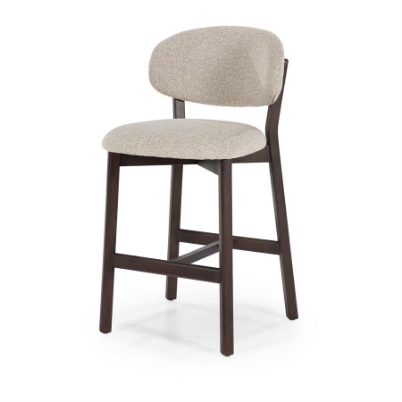 SCAUN DE BAR MIKKY MOON - TESATURA SI STEJAR - TAUPE - 53(L) x 57.5(l) x 97.5(h) cm