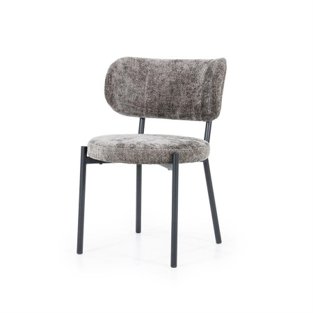 SCAUN OASIS - METAL / LEMN / TESATURA - GREJ - 54.5(L) x 78.5(h) x 59.5(l)