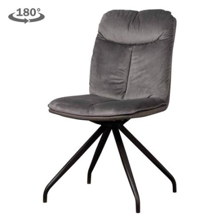 SCAUN PIVOTANT ROTA - METAL / MATERIAL - NEGRU / GRI - 69(L) X 90(H) X 48(L)