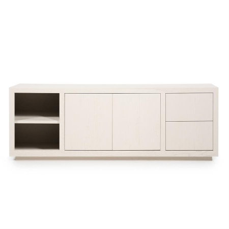 COMODA HELSINKI - LEMN SI FURNIR DE STEJAR - TAUPE - 200(L) x 42(l) x 70(h) cm