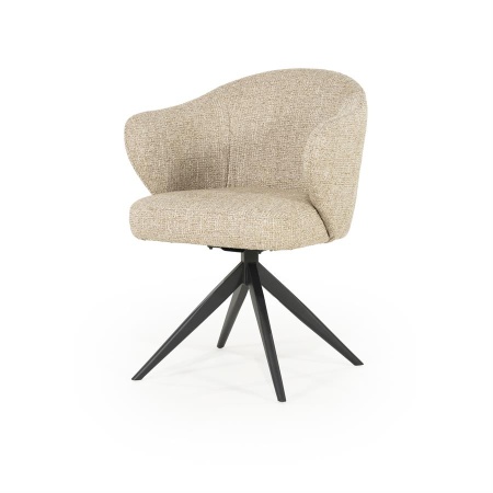 SCAUN CONNOR DONNA - TESATURA SI METAL - TAUPE - 61.5(L) x 60(l) x 81.5(h) cm