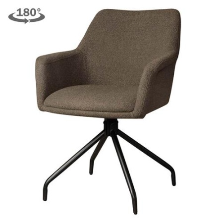 SCAUN PIVOTANT ORTANA - METAL / MATERIAL - NEGRU / MARO - 61(L) X 83.5(H) X 60.5(L)