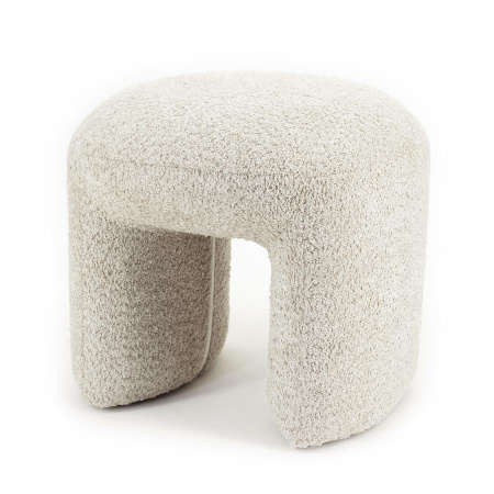 TABURET SAHI - POLIESTER - ALB MURDAR - 46(L) x 41(h) x44(l)