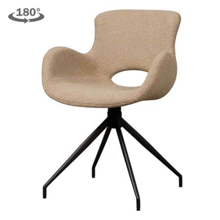 SCAUN CAMPO - METAL / MATERIAL - NEGRU / MARO DESCHIS - 58(L) X 82(H) X 58(L)