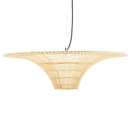 LAMPĂ SUSPENDATĂ HANOI MARE - RIET - NATURAL - 95(L) x 95(l) x 30(h)