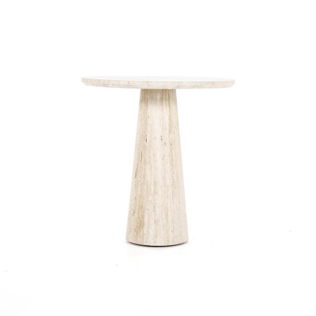 MASA DE DINING AIME - TRAVERTIN - BEJ - Ø70 x 75(h)